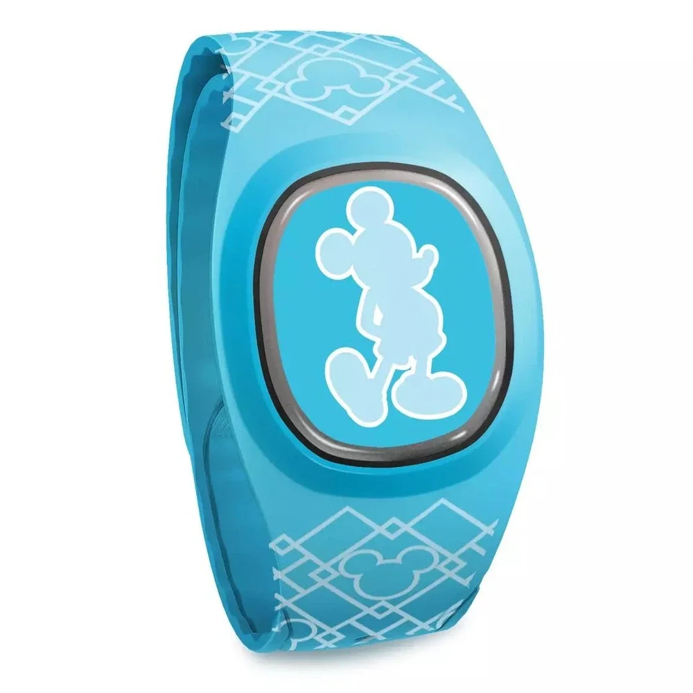 NEW Disney Parks Mickey Mouse Silhouette MagicBand+ Blue Interactive Wristband